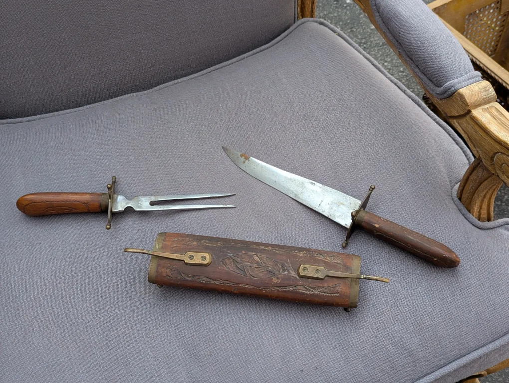 Antique Dining Knife and Fork Set thumbnail