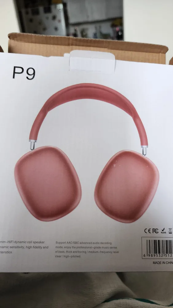 P9 Pink & Red Wireless Headphones - NEW image indicator(5)