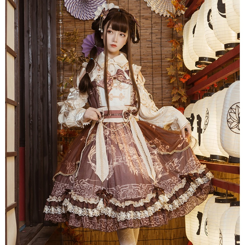 Glitzy Wonderland Lolita classic Dragon Rhyme style