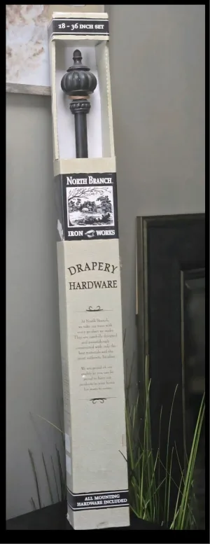 North Branch Iron Works Drapery Hardware - 18-36 Inch Set thumbnail