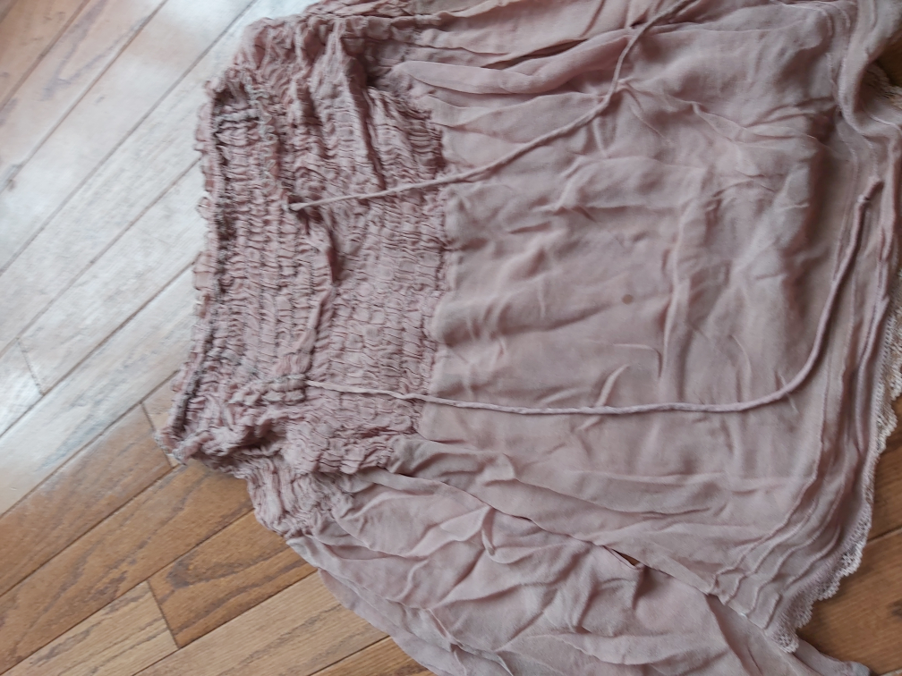 Beige/Brown Layered Top