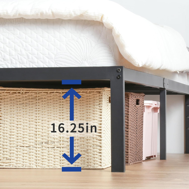 King Size Metal Bed Frame with Memory foam mattress - photo 3