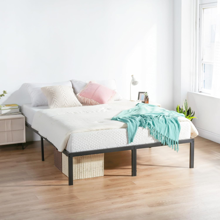 King Size Metal Bed Frame with Memory foam mattress - photo 4