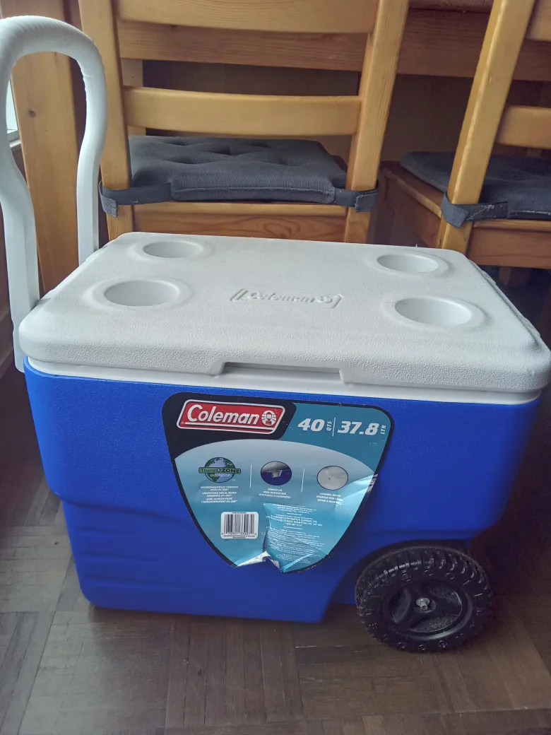 Coleman 40qt Rolling Cooler - Blue thumbnail