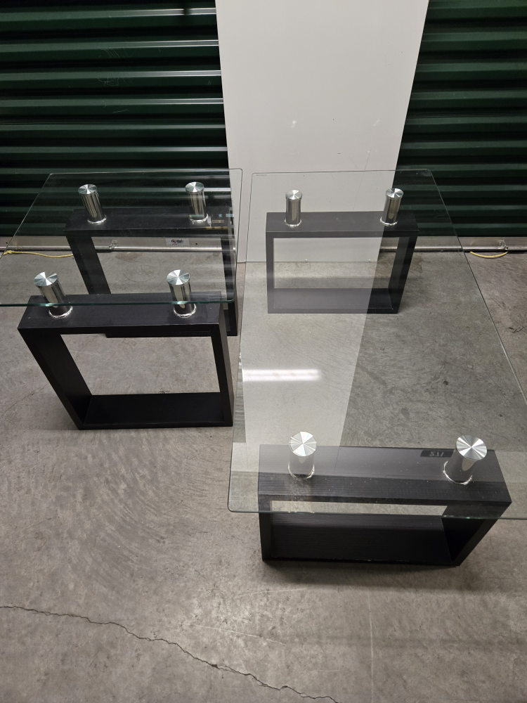 Glass Coffee Tables - Set of 3