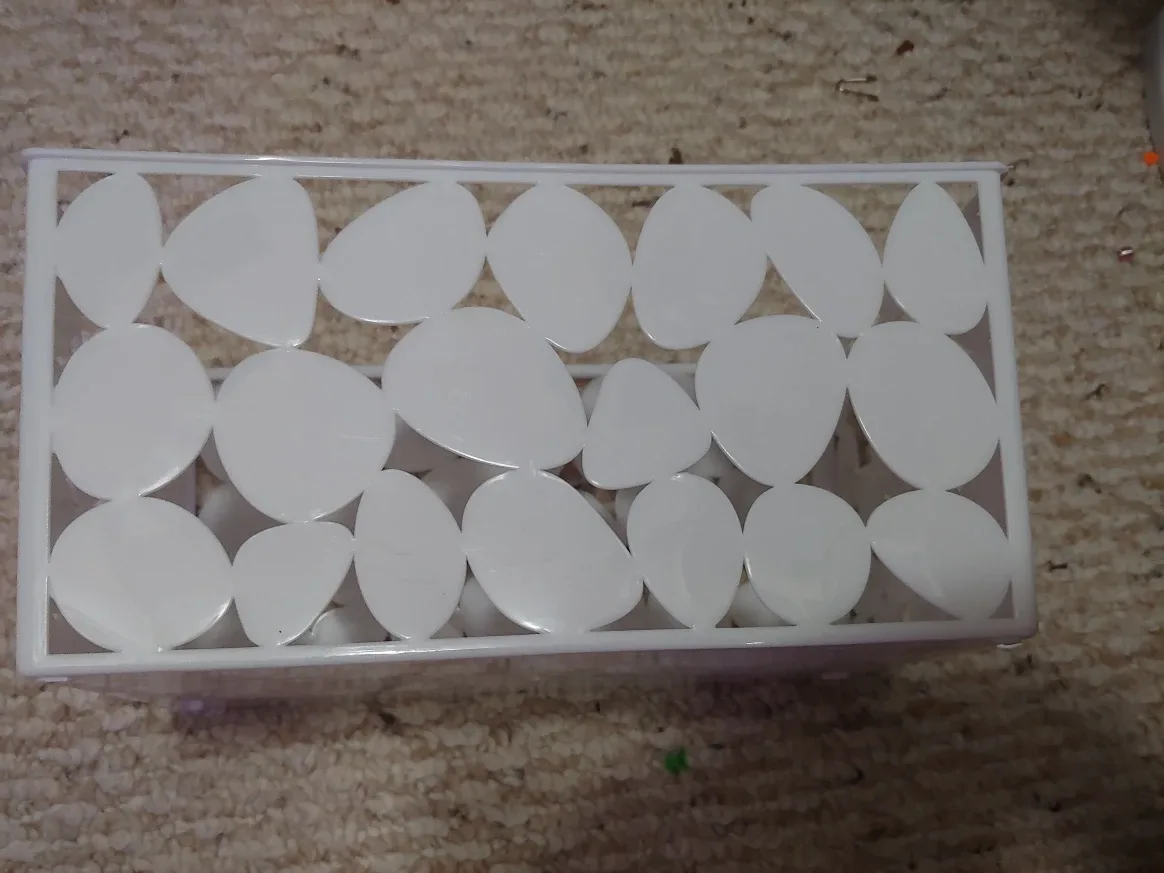 White Plastic Storage Basket thumbnail