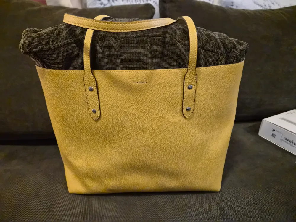 Coach Yellow Leather Tote Bag image indicator(3)