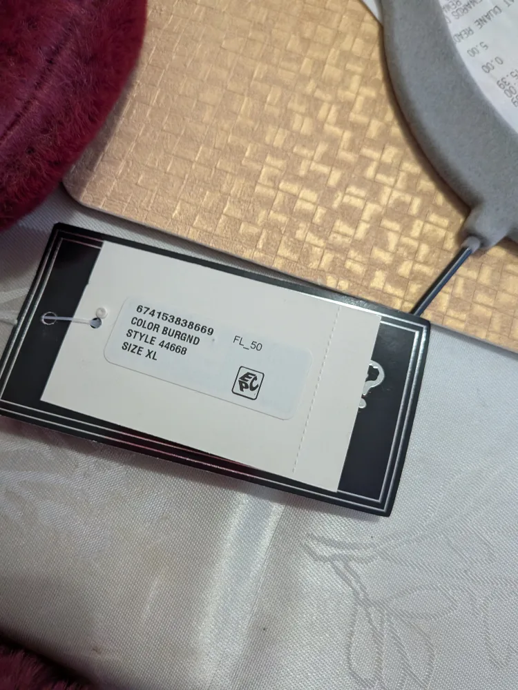 Say What? Burgundy Plush Bomber Jacket - XL image indicator(2)