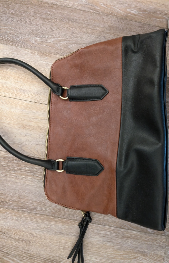 Brown & Black Tote Bag Leather - photo 5