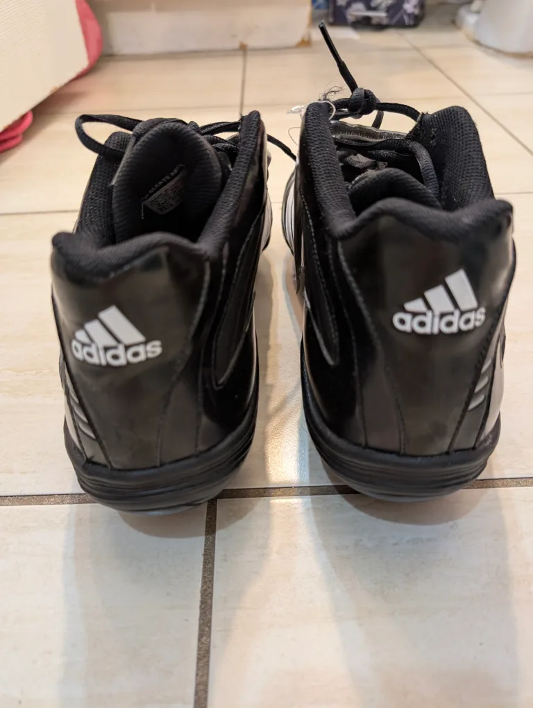 Adidas University Mid Football Cleats Shoes-Black & Silver-New image indicator(4)