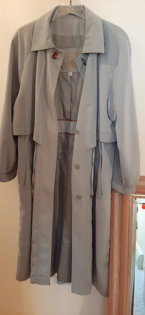 Fleet Street 12P seafoam Green Trench Coat thumbnail