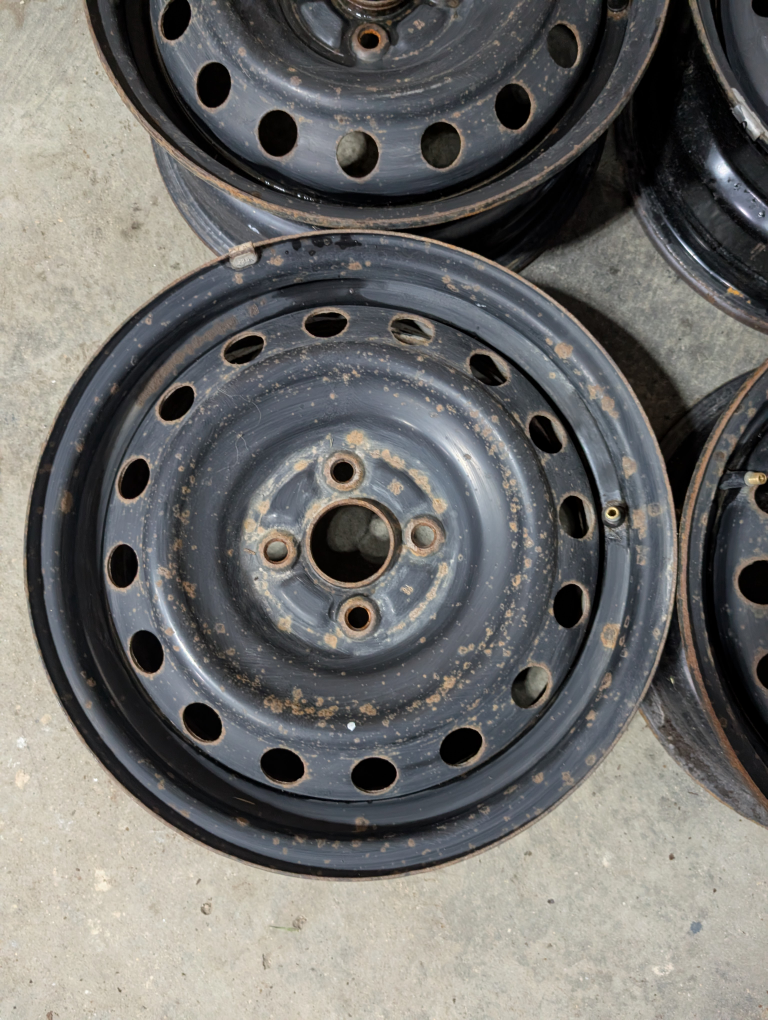 (4)-15 Inch Steel Rims 4x100 - photo 3