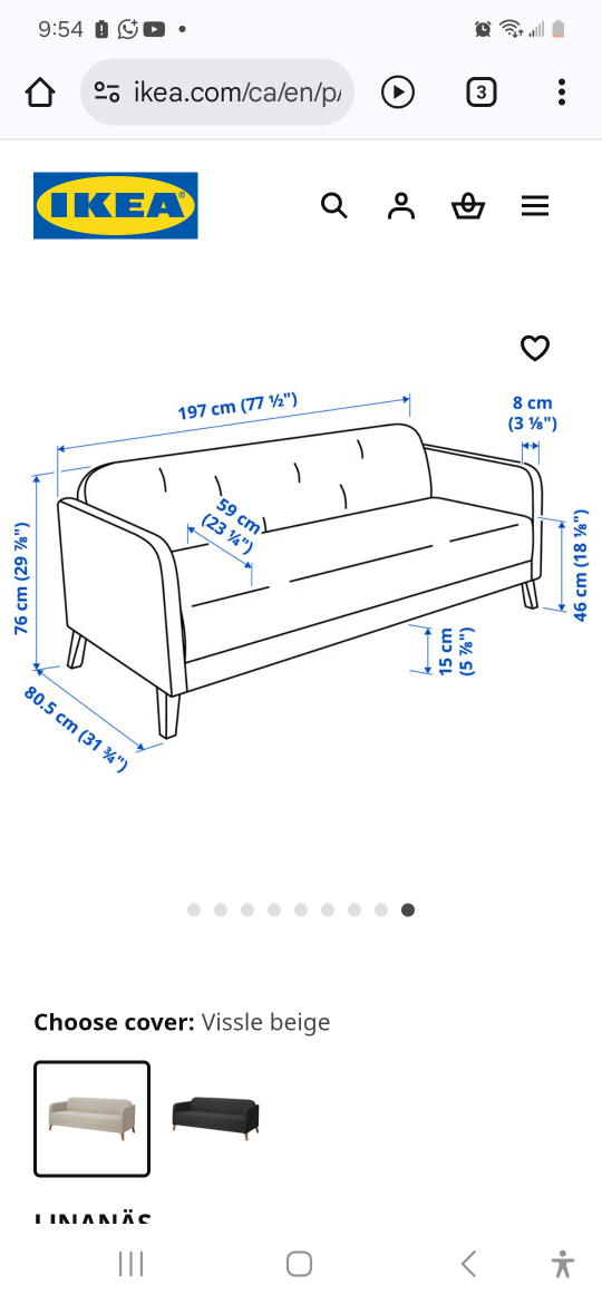 Off-white Ikea couch - photo 4