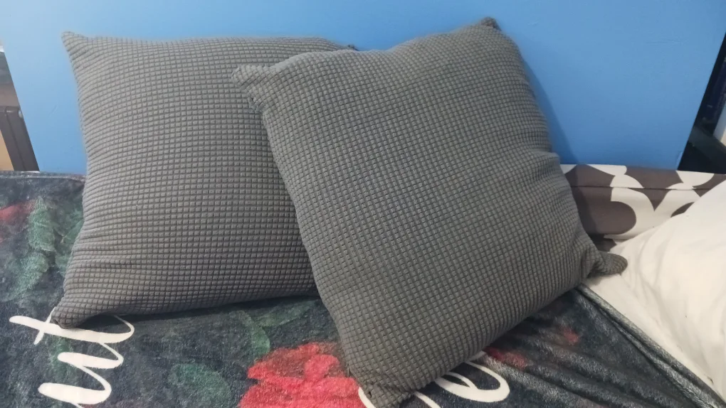 Grey Decorative Pillows - Set of 2 thumbnail