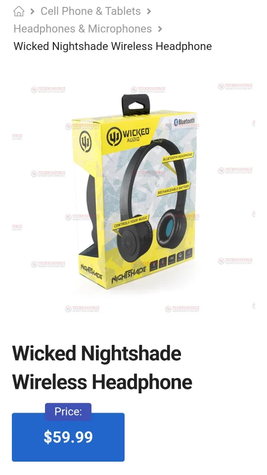 Wicked Audio Nightshade Wireless Headphones - New in Box! image indicator(4)
