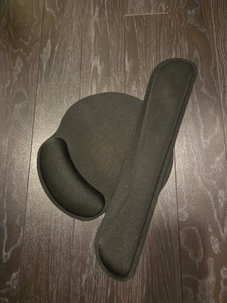Black Memory Foam Keyboard and Mouse Wrist Rest Support thumbnail