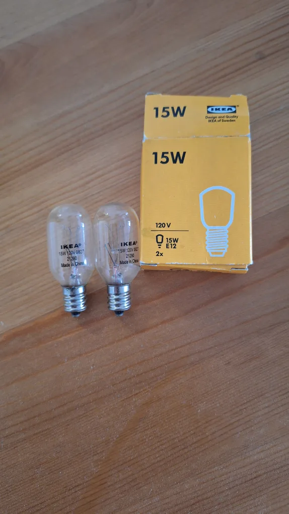 🧡 IKEA 15W E12 Light Bulbs - 2 Pack thumbnail