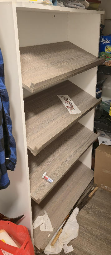 White & Wood Grain Shelving Unit - photo 3
