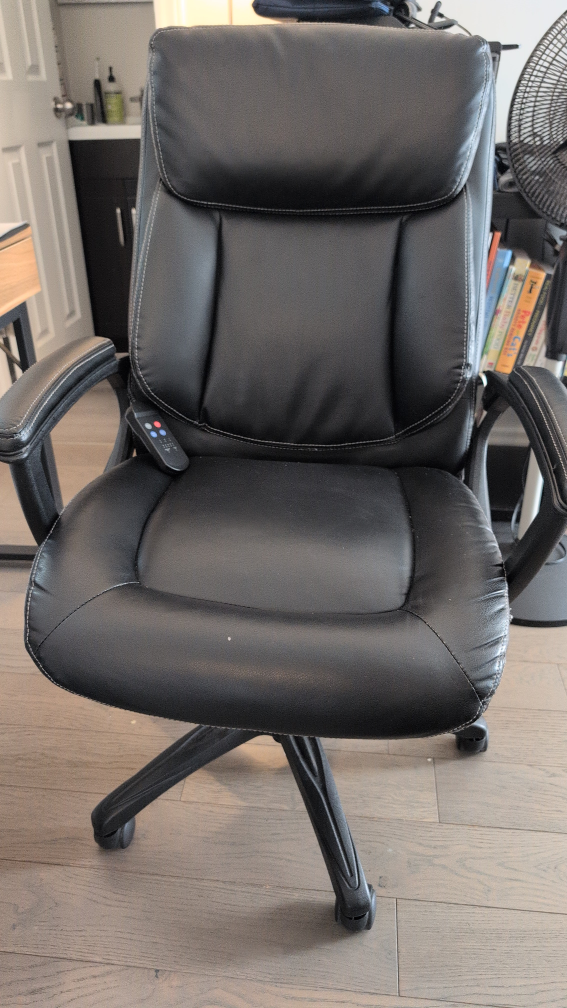 Black Heated Massage Office Chair