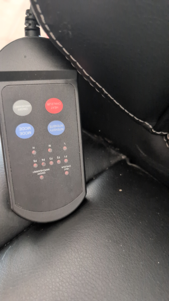 Black Heated Massage Office Chair - photo 3
