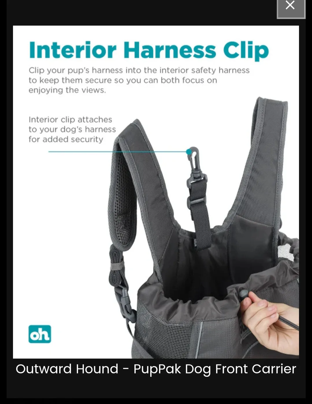 Pet Front Carrier - Small dog/ cat up to 10lbs image indicator(3)