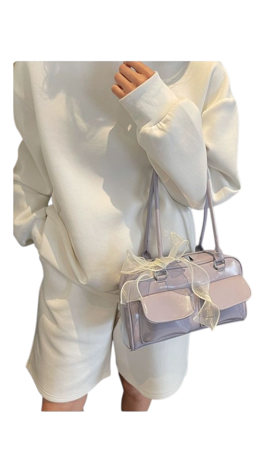 Lilac Shoulder Bag with Bow - photo 3