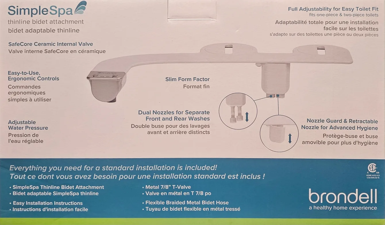 Brondell SimpleSpa Thinline Bidet Attachment image indicator(2)
