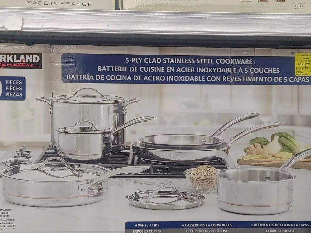 Kirkland Signature 10-Piece Stainless Steel Cookware Set thumbnail