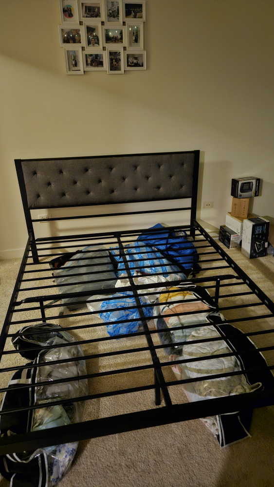 Queen Bed Frame - Dark Grey