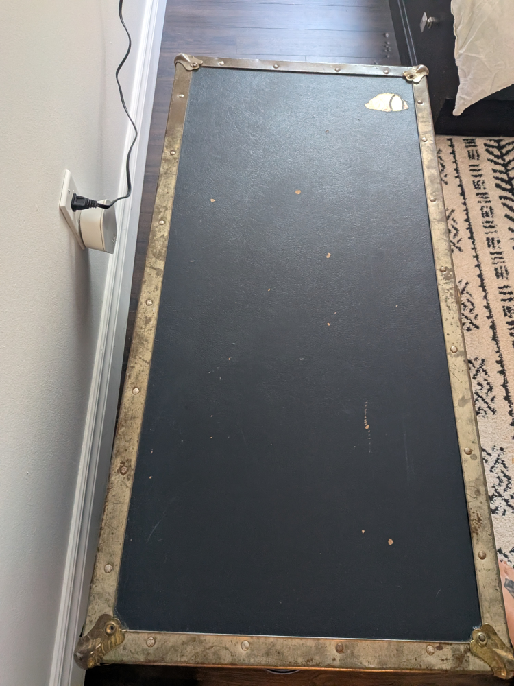 Vintage storage trunk/seat/coffee table - photo 4