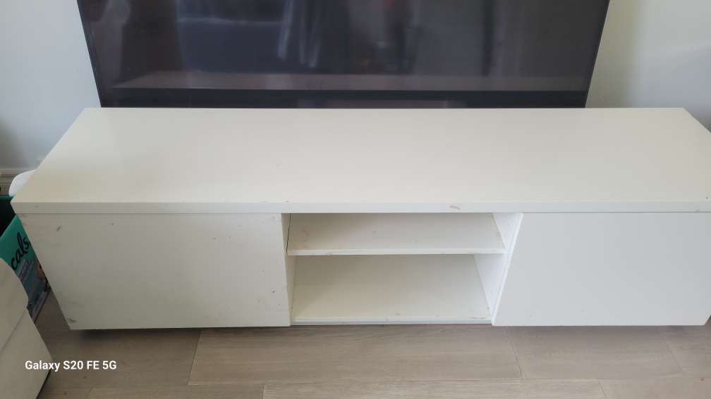 White TV Stand - photo 2