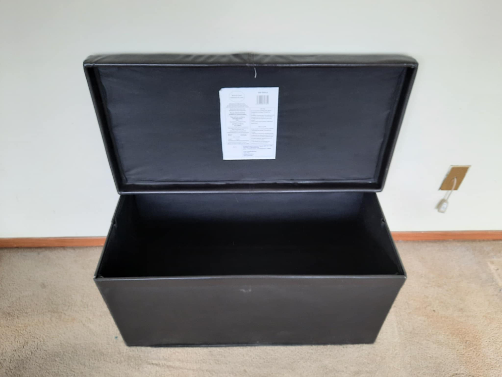 Storage Ottoman - Black - photo 2