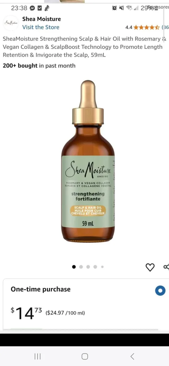 Shea Moisture Rosemary Strengthening, Biotin Anti-Hair Fall Oils image indicator(2)