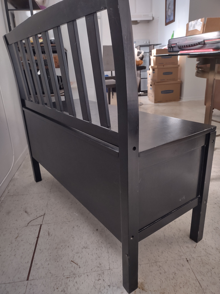 Madison Storage Bench - Black - photo 3