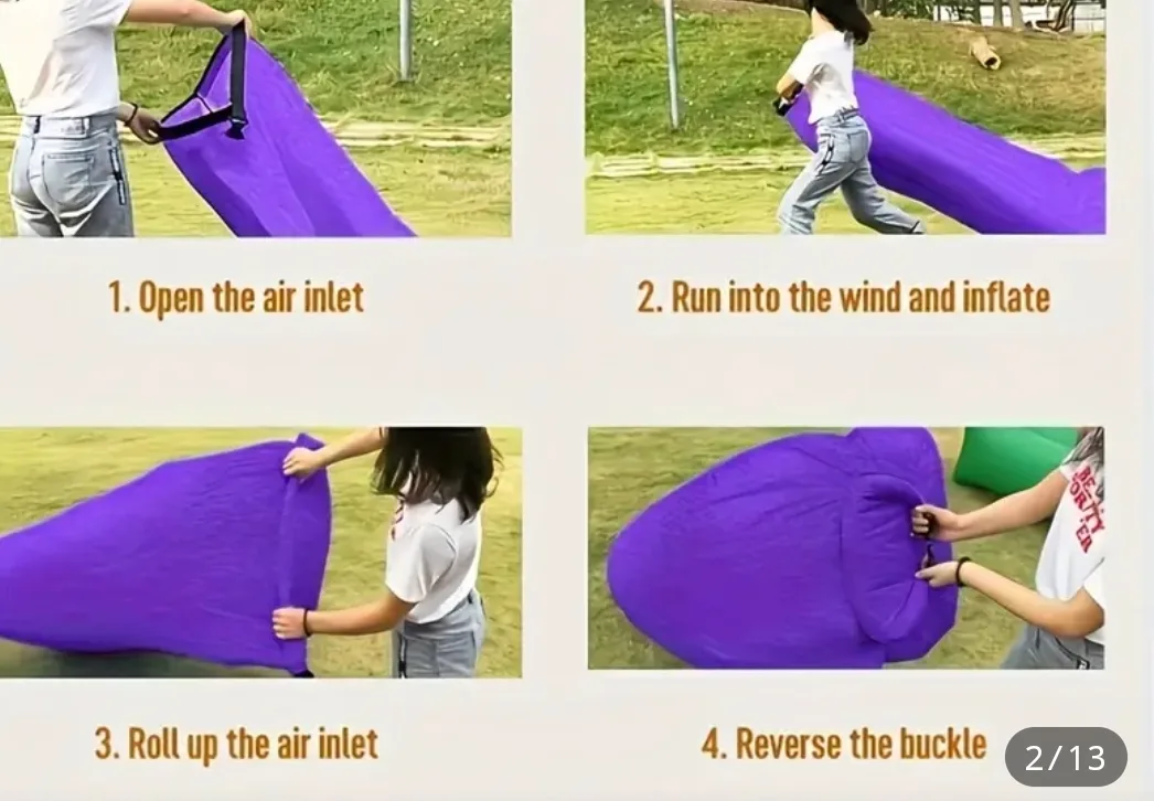 Portable Outdoor Inflatable Sofa RED image indicator(3)