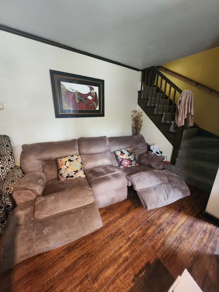 Brown Microfiber Reclining Couch/ Rocking Loveseat - photo 5