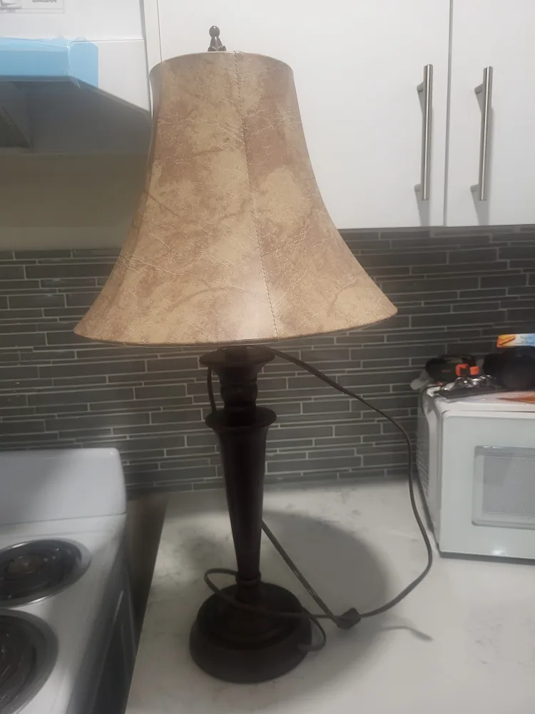 Table Lamp with Beige Shade image indicator(2)