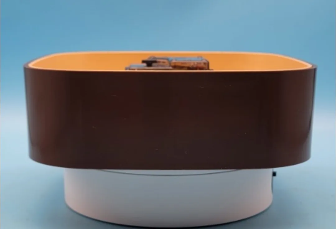 🥳VGC🤩 Bulova (1970's) Quartz Wall Clock - Brown Tested image indicator(8)