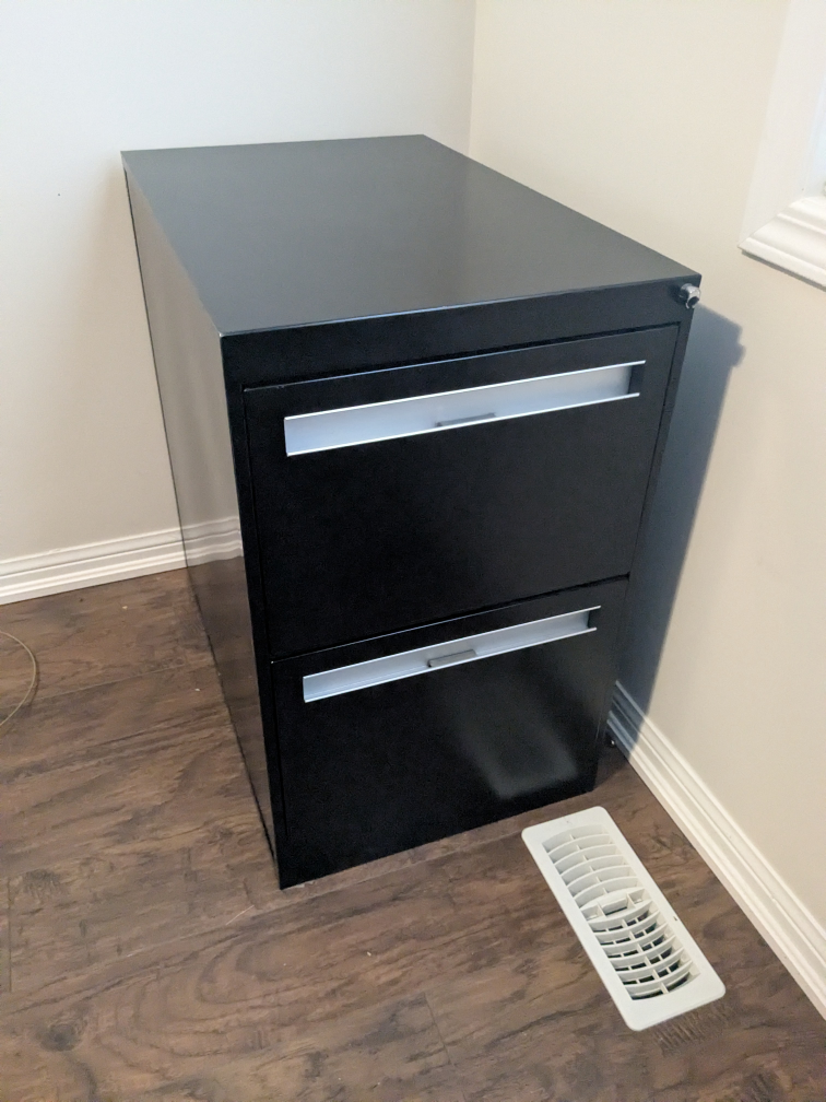 Black Two-Drawer Filing Cabinet - photo 2