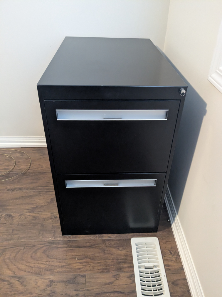 Black Two-Drawer Filing Cabinet - photo 3