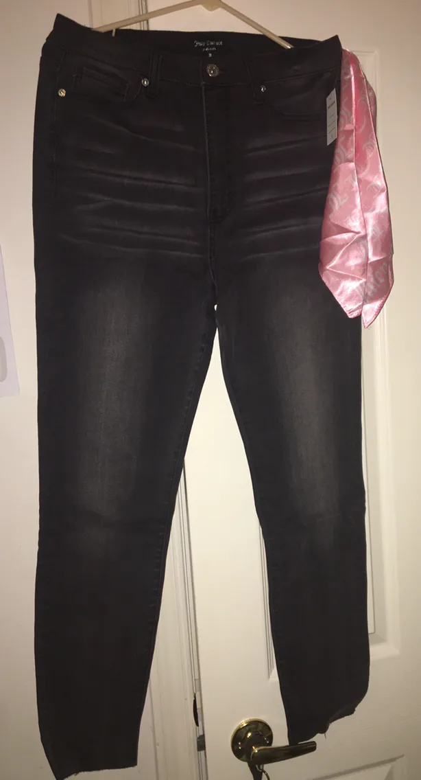 BNWT JUICY COUTURE grey wash high rise skinny jeans size 31 thumbnail