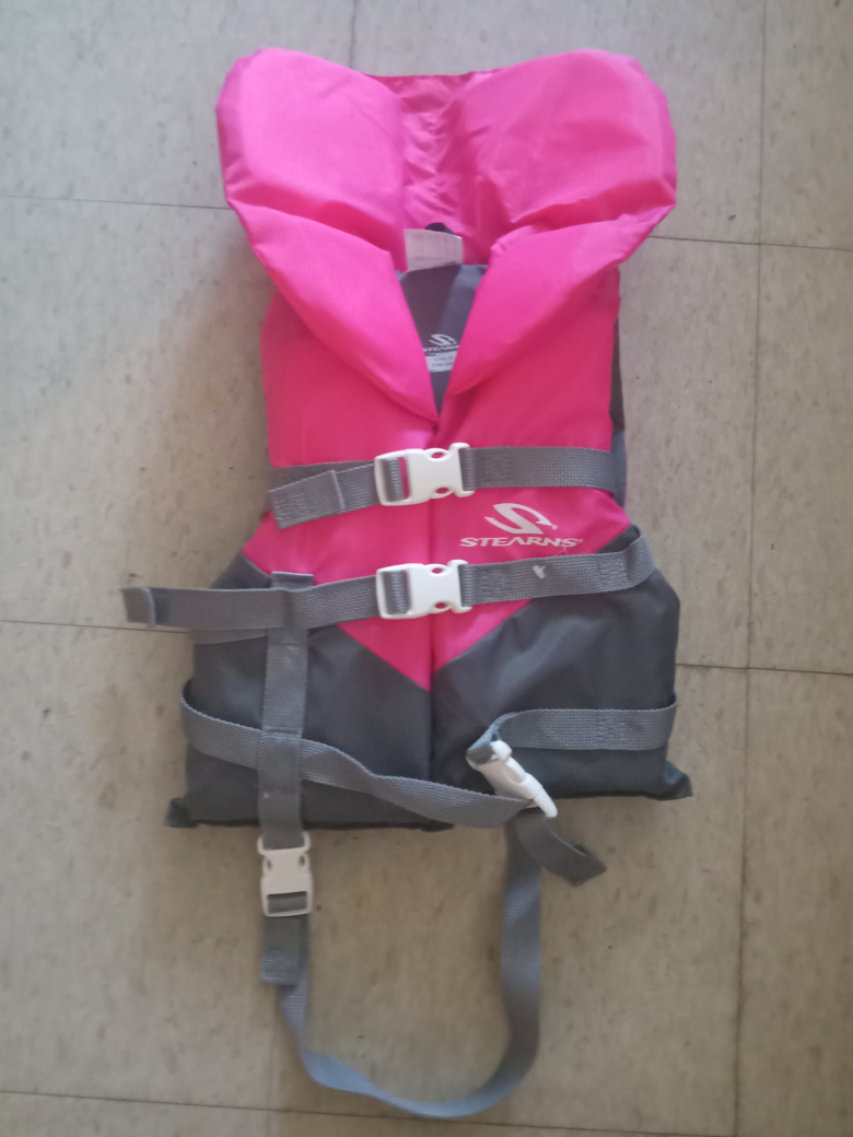 Stearns Child Life Jacket - Pink & Grey 30-60lb