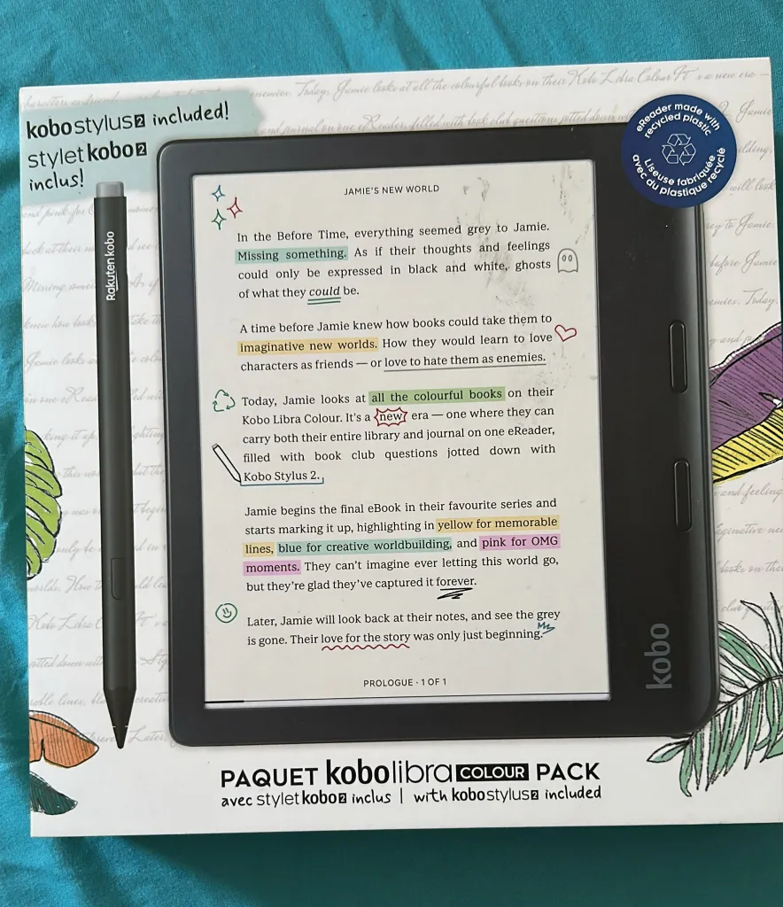 Kobo Libra Colour eReader with Stylus - Black thumbnail