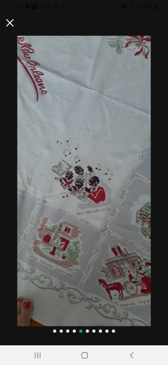 Vintage New Orleans Souvenir Tablecloth - photo 5