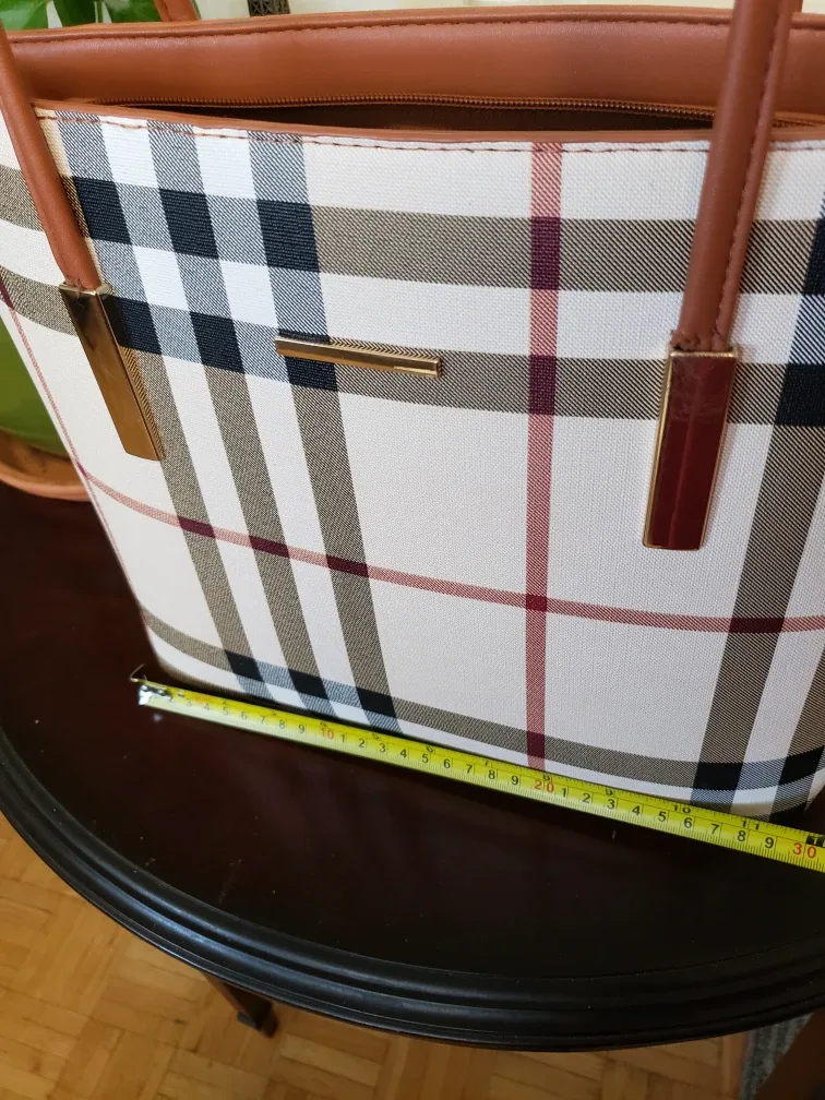 Plaid Tote Bag image indicator(3)