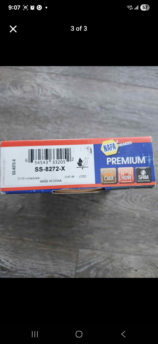 NAPA Brakes Premium Disc Brake Pads SS-8272-X - photo 3