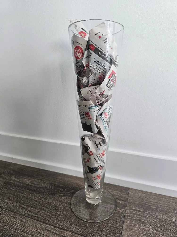 Tall Clear Glass Vase image indicator(2)