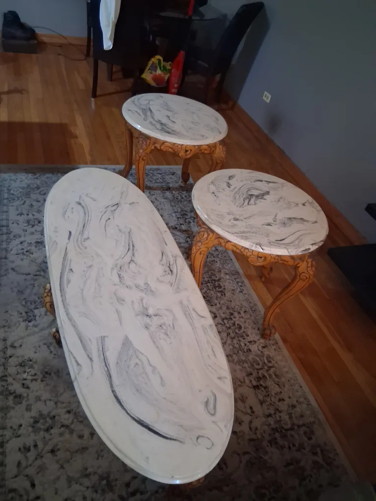 Marble Top Coffee & End Table Set thumbnail