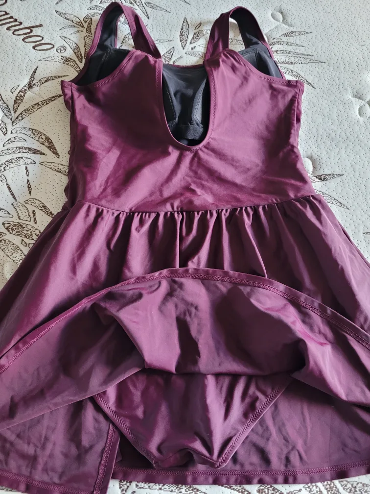 Brand New Swimsuit Dress - Size 14 - Plum Colour image indicator(2)