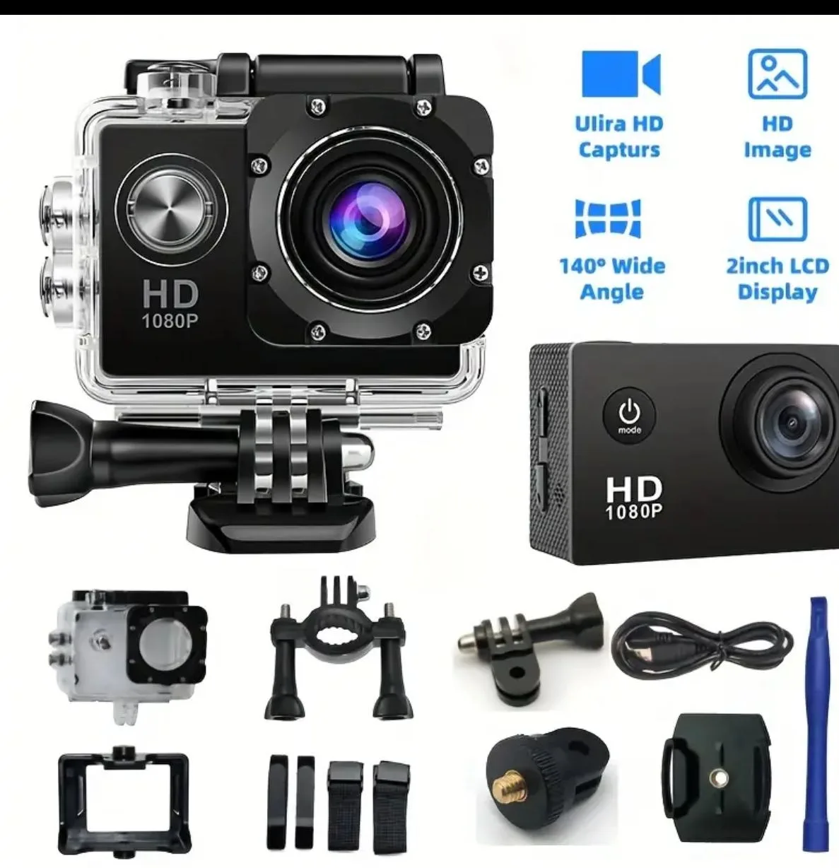 Brand New Action Camera + 32GB Kodak Memory Card – Never Used! 📸 thumbnail